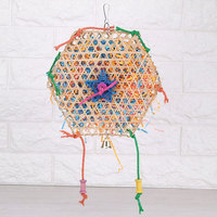 Jouets pour oiseaux : Accessoires de cage à oiseaux en forme de paille et de corde, style papier, à mâcher, en bambou tressé, forme rectangulaire, Guangdong