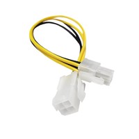 Cable de extensión de alimentación ATX P4 de 4 pines: conector macho a hembra de 4 pines de 20 cm para fuente de alimentación de placa base de computadora de escritorio