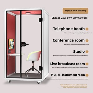 Cabina de estudio de espacio de trabajo Modular móvil, sala de teléfono acústico, cabina de reunión insonorizada para oficina, casa, centro comercial prefabricado, edificio de oficinas - Product Image 3