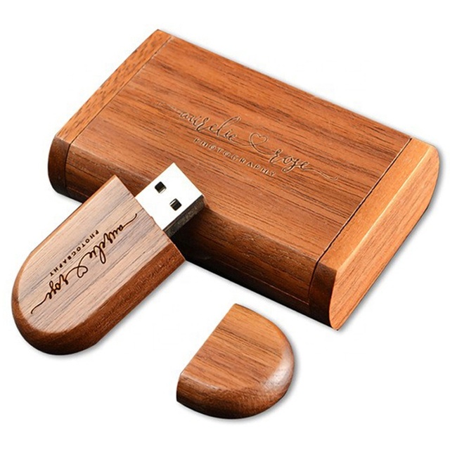 Wood USB Sticks Pendrive 1GB-128GB Custom LOGO USB Box Pen Drives 3.0 2.0 Wooden USB Flash Drives