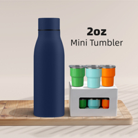 Mini-gobelet isotherme en acier inoxydable de 2 oz avec couvercle et paille – Petits verres à shot pour cadeaux et fêtes – Orange Lavande
