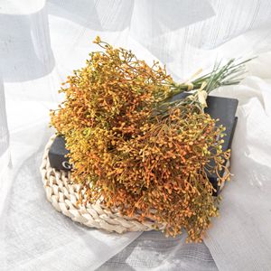 Bouquet de fleurs artificielles CallaFloral Gypsophile, orange clair et rose mélangé, en plastique, pour décoration de mariage, style INS - Product Image 2