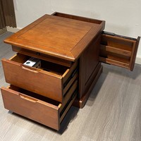 Table de chevet de style chinois en bois massif écologique avec double compartiment caché, grande capacité de rangement invisible