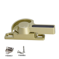 Loquet de porte moderne en alliage de zinc avec verrou antivol sans clé, fonction poussoir-tiroir durable, pour fenêtre en verre, fixation facile par vis