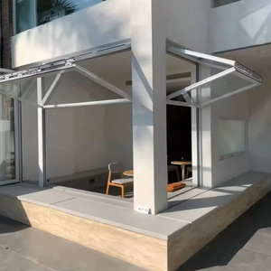 Fenêtre double en verre moderne avec cadre en <span class=keywords><strong>aluminium</strong></span> Conception à ouverture verticale pliante pour cuisine Australie Standard pour maisons villas - Product Image 3