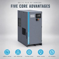 Compresseur d'air à vis rotatif Atlas Copco GA 11 FLX FF 11 kW à vitesse variable, économie d'énergie pour usine, vente en gros OEM