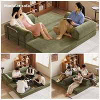 Canapé modulaire en tissu 3D pour salon, canapé droit pour petit appartement, tatami moderne minimaliste pour 2-3 personnes