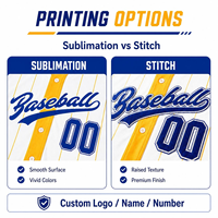 Jersey de Béisbol Sublimado Personalizado con Dos Botones y MOQ Bajo para Ligas de Adultos