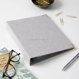 Documents with Robin's Egg Silk Cover linen fabric cloth A5 Fabric Covered Ring Binders