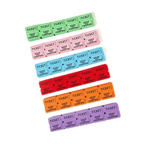 200 billets de tombola (100 paires) par paquet, colorés, numérotés consécutivement, double face, pour événements, fêtes et tirages au sort - Product Image 1