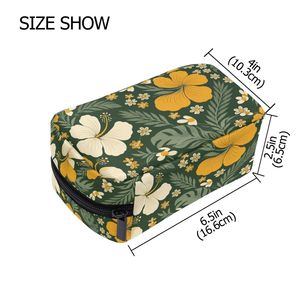 Bolsa de Aseo Portátil de Hibisco con MOQ Bajo, Mini Neceser Cosmético Impermeable con Cremallera para Viaje, Bolsa de Maquillaje para Mujer - Product Image 3