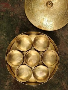 Masala <b>Box</b> Spice <b>Box</b> Masala Dabba Spice Organizer and Stainless Steel Brass Metal Masala <b>Box</b> Seasoning Container From India - Product Image 6