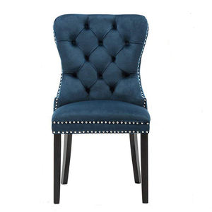 <span class=keywords><strong>Chaise</strong></span> de salle à manger moderne en velours <span class=keywords><strong>gris</strong></span> bleu et blanc avec dossier capitonné pour la maison, le bureau, le restaurant, l'hôtel, confortable, avec <span class=keywords><strong>anneau</strong></span> de porte en forme de lion - Product Image 5