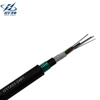Cable de Fibra Óptica Blindado GYTA53 de Grado Profesional, 4, 8, 12, 24, 48 Hilos, para Entierro Directo con Protección de Cinta de Acero