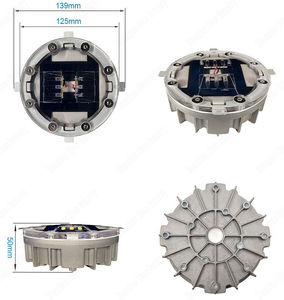 Clou de route solaire LED encastrable dans le sol, avec éclairage croisé, zèbre, encastrable dans le sol, luminaire de circulation - Product Image 5