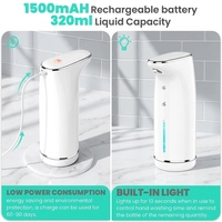 Distributeurs automatiques de savon infrarouges sans contact, intelligents, rechargeables par USB, en mousse ABS de bonne qualité, OEM/ODM directement de l'usine