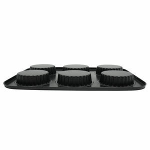 6 Cup Tart Pan, <b>Baking</b> Tart, Cake, Pastry. Non-Stick coating for cake release and easy cleaning. - Product Image 2