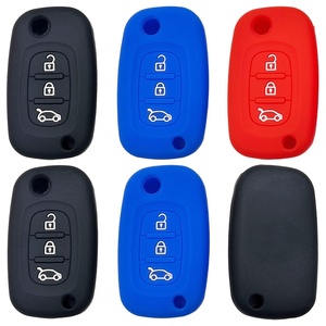 ปลอกกุญแจซิลิโคนขายส่งจากโรงงาน 3 ปุ่ม แบบนิ่ม สำหรับ Renault Clio Captur Megane Dacia Duster Sandero Logan รีโมทแบบพับได้ - Product Image 1
