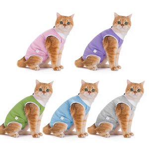 Exclusif transfrontalier : Pantalon de récupération post-stérilisation pour <span class=keywords><strong>chat</strong></span>, en coton, anti-léchage, léger, respirant, motif animal de dessin animé - Product Image 1