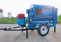 Machine à battre le riz et le blé multifonctionnelle, batteuse de céréales diesel-électrique pour paddy, soja et sorgho