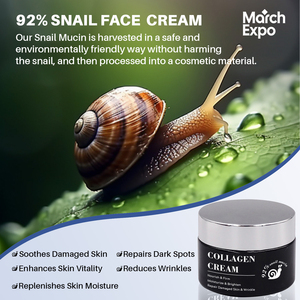 Crème pour le visage à base <span class=keywords><strong>d</strong></span>'<span class=keywords><strong>escargot</strong></span> pour le <span class=keywords><strong>traitement</strong></span> de l'acné, hydratante, réparatrice, blanchissante, éliminant les imperfections, anti-rides et raffermissante - Product Image 2