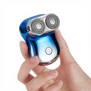 Rechargeable Mini Dual-<b>Head</b> Electric Shaver Waterproof Compact Travel Rotary <b>razor</b> Portable Pocket Size Shavers - Product Image 1