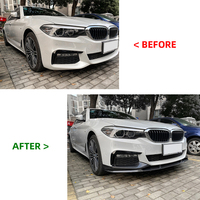 AMP-Z G30 ABS bibir Bumper depan hitam mengkilap, bibir Bumper olahraga untuk BMW Seri G30 M5 5