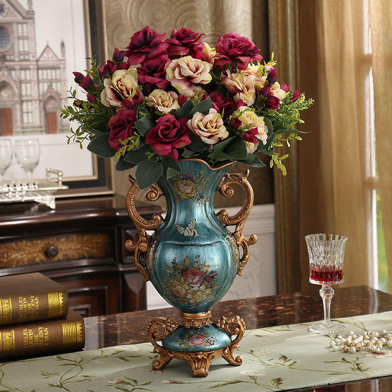 vase+ 4 pieces flowers