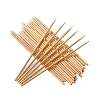 Brochettes en bambou pour kebabs, manche long, pour barbecue au gaz, 3 mm d'épaisseur, rondes, robustes, haute qualité, prix abordable