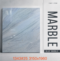 Dalle de marbre bleu cristal en promotion, 1,8 cm, finition polie, pour comptoirs de cuisine, meubles-lavabos de salle de bain, murs et projets d'aménagement intérieur