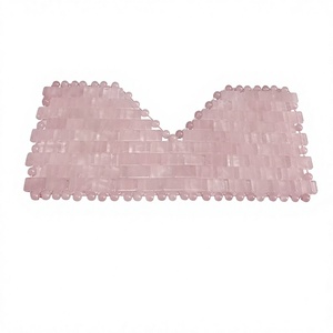 หน้ากากตาหินโรสควอตซ์หยกธรรมชาติพร้อมโลโก้สั่งทำ - Product Image 3