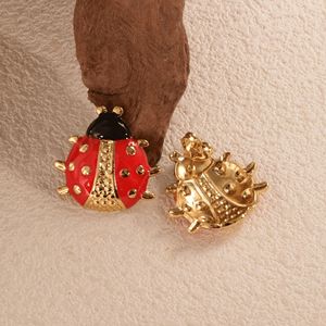 Orecchini a forma di coccinella colorati in acciaio inossidabile 304, bestseller, creativi, alla moda e versatili. - Product Image 4
