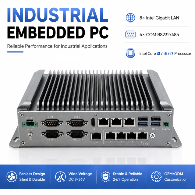 8 Port Gigabit LAN Firewall Intel Core I3 I5 I7 8th 10th Gen VPN Router Network Security Appliance 4G/LTE in Stock