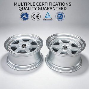 Jantes Flowtone, jantes en alliage de rechange 4x100/108 4x100/114.3 pour voitures, jantes de voiture en alliage de 15 pouces avec rivets en stock, homologuées DOT/TUV - Product Image 4