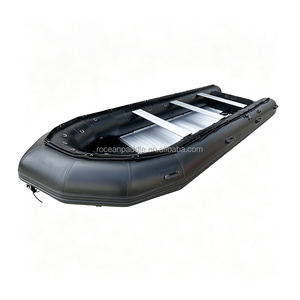 Stock d'usine 5.5m 5.8m fond en aluminium <span class=keywords><strong>grand</strong></span> <span class=keywords><strong>grand</strong></span> bateau en caoutchouc de sauvetage gonflable avec moteur hors-bord - Product Image 2