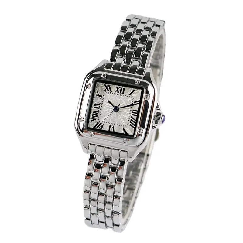 FREE SAMPLE Women's Fashion Square Watches 2022 Brand Ladies Quartz Wristwatch Classic Silver Simple Femme Steel Band Clock