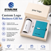 Ensemble Cadeau d'Affaires Personnalisé Starlink : Gobelet Isotherme, Carnet en PU, Stylo Métallique – Idéal pour Réunions Annuelles d'Entreprise