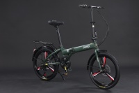 Vélo pliant Jeep avec frein à disque Changement de vitesse 20 pouces Portable Ultra-léger Adulte Homme et Femme Étudiant-Seri