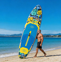 Planche de paddle gonflable personnalisable en gros 11'6''x35'' en matériau Drop Stitch pour Stand Up Paddle