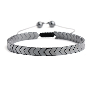 Bracelet élastique en hématite noire de petite taille, unisexe, fait à la main, bijoux pour hommes, vente chaude et bon marché - Product Image 6