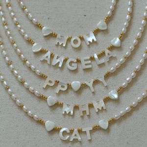 Collar <span class=keywords><strong>de</strong></span> Perlas Naturales <span class=keywords><strong>de</strong></span> Agua Dulce con Colgante <span class=keywords><strong>de</strong></span> Concha y <span class=keywords><strong>Amor</strong></span>, Collar <span class=keywords><strong>de</strong></span> Cuentas <span class=keywords><strong>de</strong></span> Acero Inoxidable Impermeable, Regalo para el Día <span class=keywords><strong>de</strong></span> la <span class=keywords><strong>Madre</strong></span> - Product Image 2