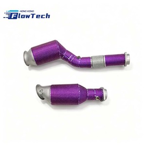 Tubería de Escape de Acero Inoxidable T304 con Revestimiento Térmico Morado para BMW G8X M2 M3 M4 S58 3.0T – 200 Celdas de Alto Flujo - Product Image 1