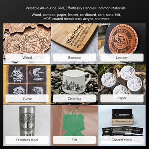 ATOMSTACK Mini Laser Engraver for Beginners 3000mW Output Laser Cutter Desktop Portable Engraving <b>Machine</b> for Wood T-Shirt - Product Image 4