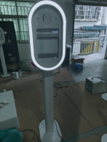 Support ovale pour iPad avec panneau pour iPad, pour cabine photo selfie, miroir, flash et imprimante, pour événements et mariages
