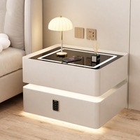 Vente en gros de tables de chevet modernes en bois massif, 3 tiroirs, multifonctionnelles, design luxueux, meubles de chambre à coucher, prix bas