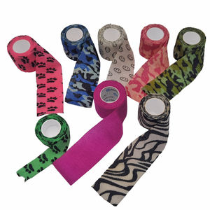 En vrac En Gros Personnalisé Logo Imprimé Fournitures Médicales Facile à Déchirer Auto-Adhésif Vet Wrap Bandage Élastique Cohésif - Product Image 5