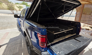 Sistema de cajones dobles para caja de camioneta <span class=keywords><strong>4x4</strong></span> todoterreno, 1380 mm de largo, superficie de alfombra, almacenamiento de carga, cajón extraíble para Ranger Hilux - Product Image 5