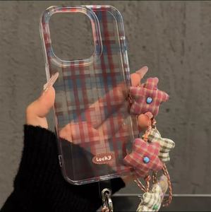 <span class=keywords><strong>Collier</strong></span> étoile à carreaux semi-transparents Ins de style coréen pour <span class=keywords><strong>iPhone</strong></span> 16 <span class=keywords><strong>Pro</strong></span> <span class=keywords><strong>Max</strong></span> Cover Apple 15 14 <span class=keywords><strong>13</strong></span> 12 Plus coques de téléphone filles - Product Image 5
