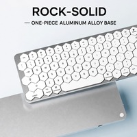 Clavier BT Pie 83 touches, touches hexagonales en nid d'abeille, base en alliage d'aluminium, ultra fin pour Mac, iPad, PC et Windows