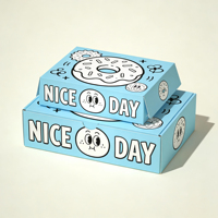 Boîtes d'emballage pour beignets en carton recyclable, personnalisables avec logo et taille, impression couleur, boîtes en papier pour la cuisson, qualité alimentaire